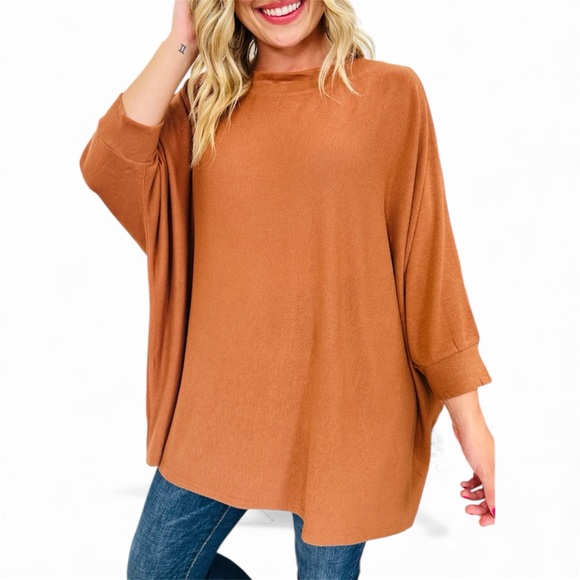 ANDREE BY UNIT Tops - ANDREE BY UNIT Womens Oversized Long Sleeve top - Dolman/Batwing Styled top